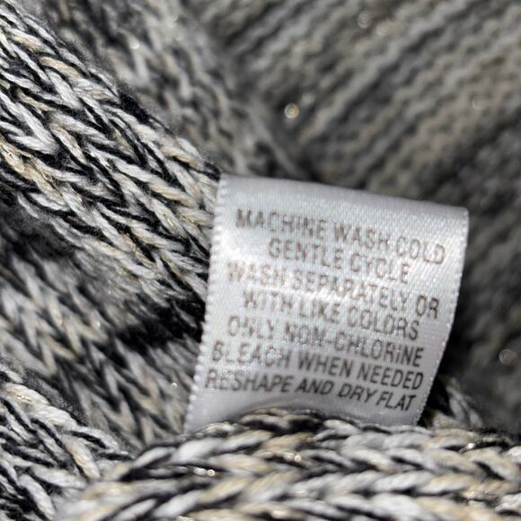 Studio Works Cardigan 1X Gray Silver Metallic Marled Cozy Classic Soft Cottage - Picture 4 of 8